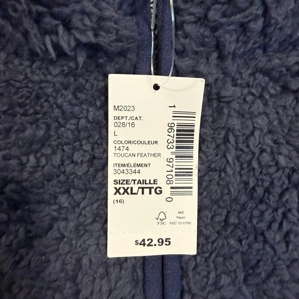 NWT The Children’s Place Sherpa Fleece Jacket Kids XXL 16 Blue Full Zip